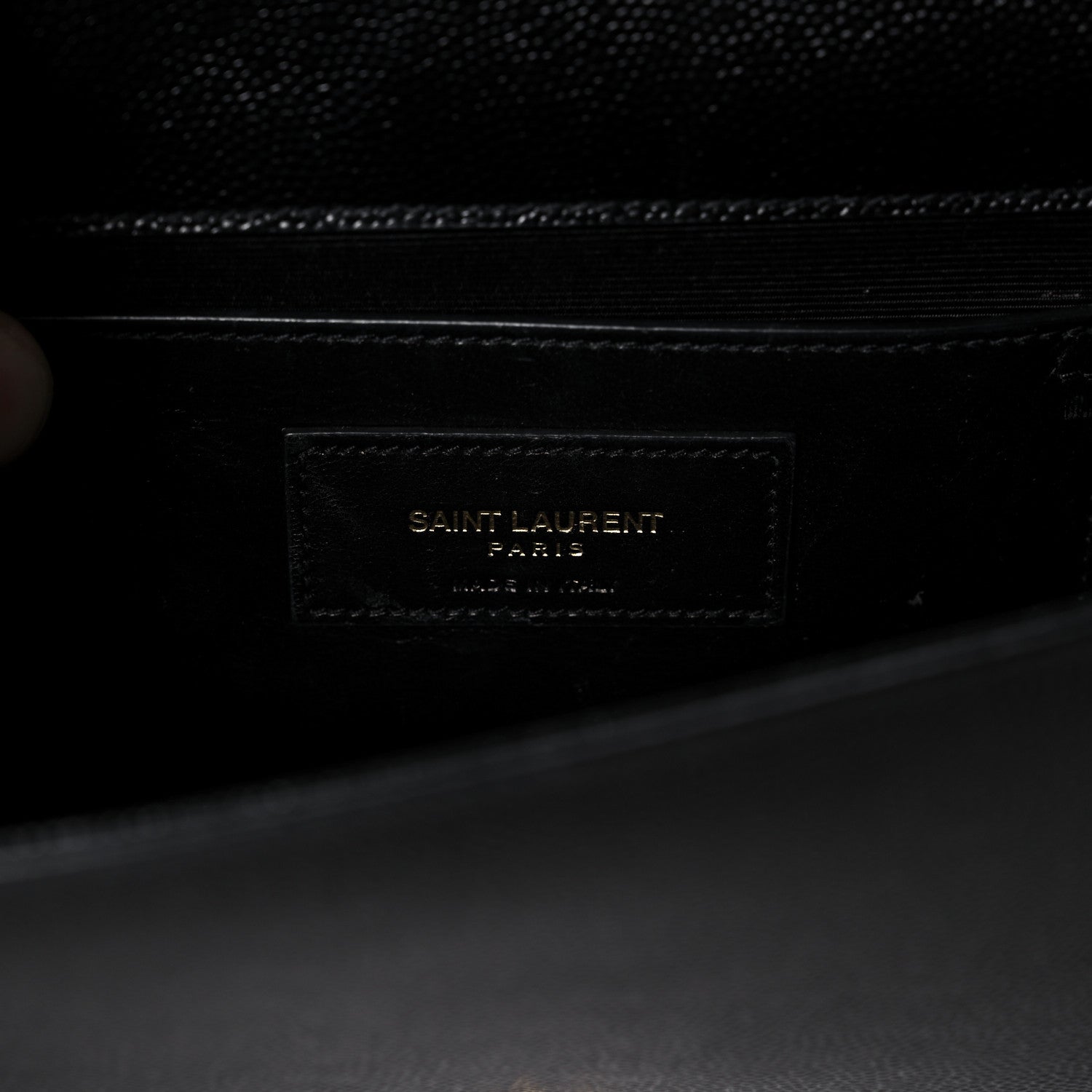 Saint Laurent Grain De Poudre Classic Monogram Kate Clutch Black 6 of 12