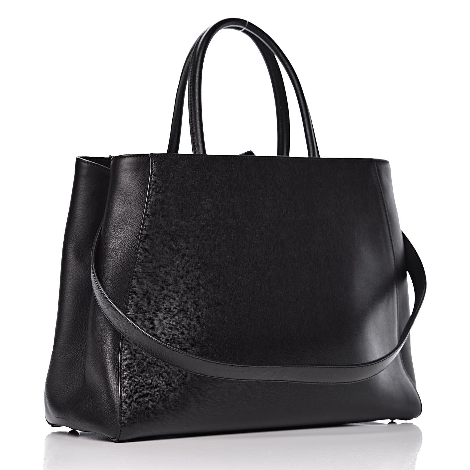Fendi Vitello Elite Regular 2Jours Tote Black 3 of 16