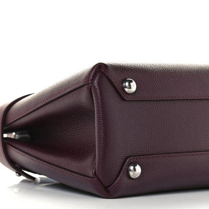 Burberry Derby Calfskin House Check Small Banner Tote Mahogany Red 10 of 11