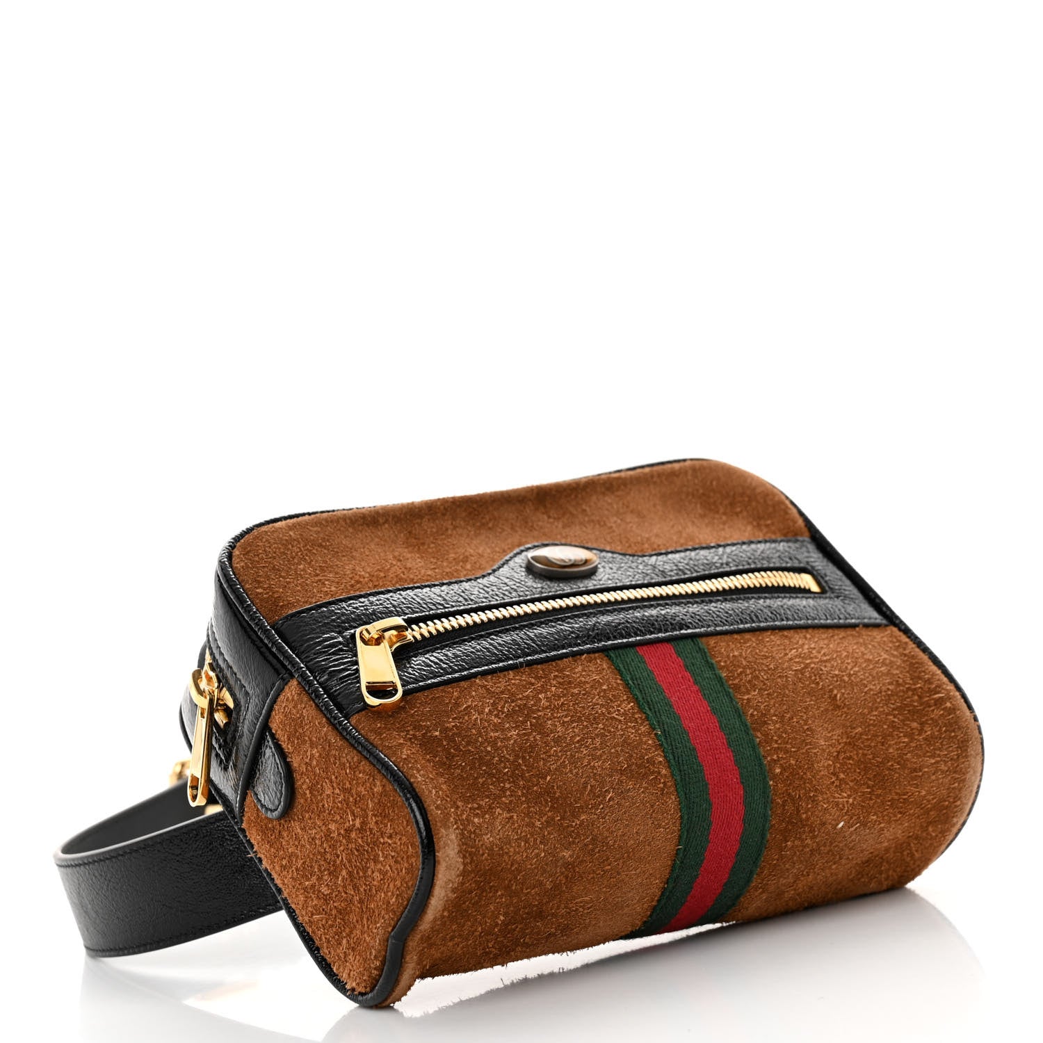 Gucci Suede Small Ophidia Belt Bag 85 34 Brown 4 of 10