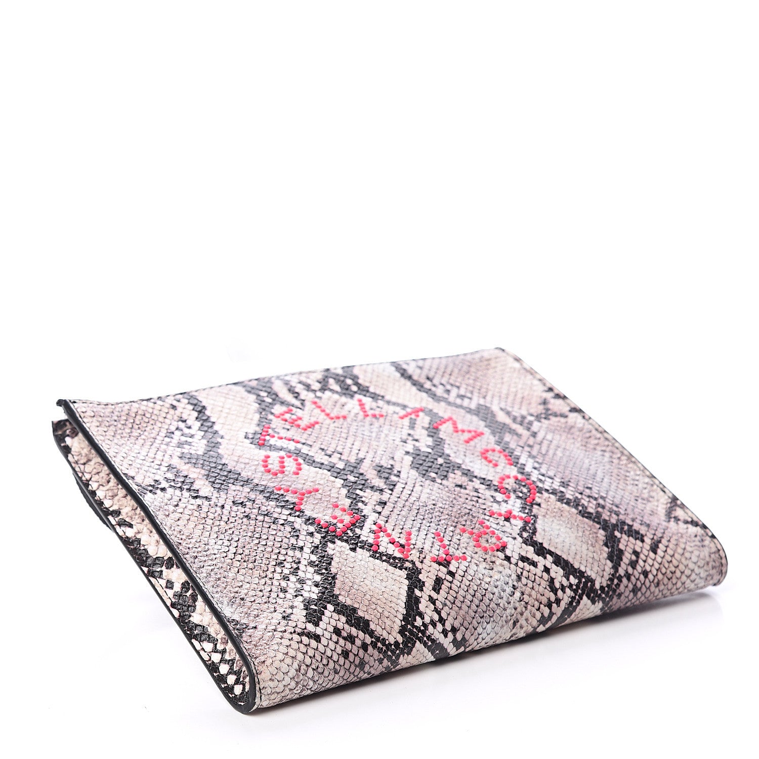 Stella McCartney Eco Python Soft Alter Nappa Perforated Logo Pouch Brown 3 of 5