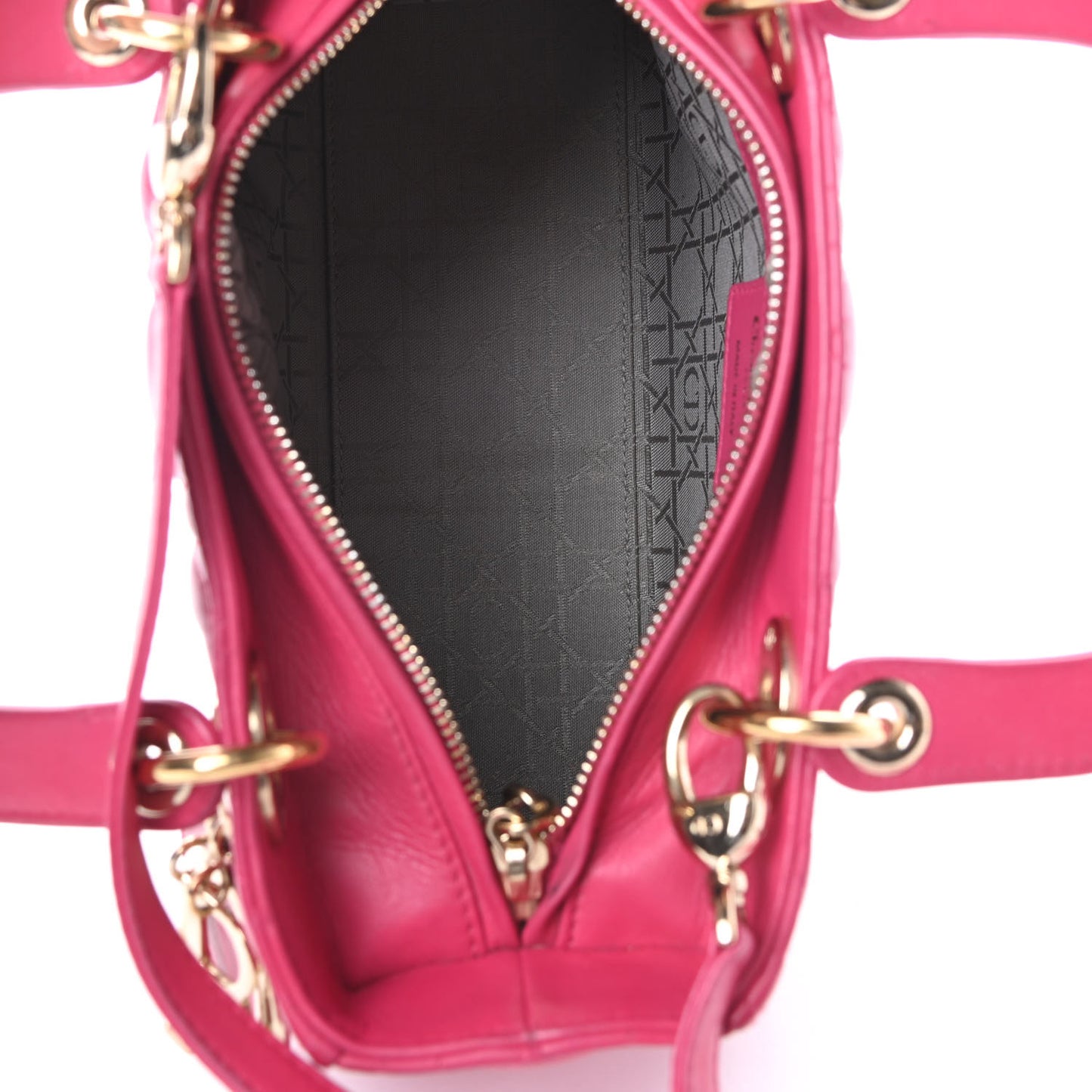 Lambskin Cannage Medium Lady Dior Pink