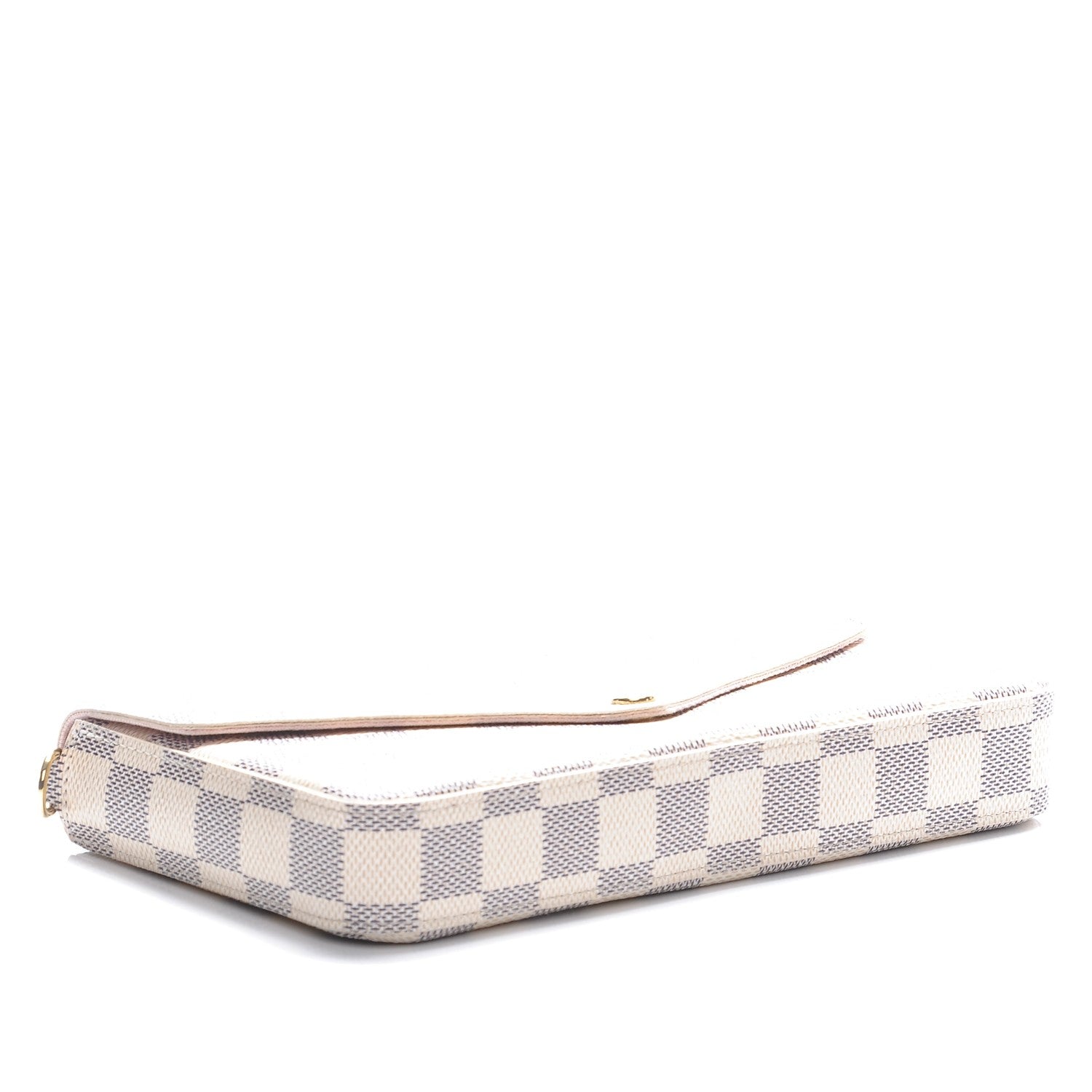 Louis Vuitton Damier Azur Pochette Felicie Chain Wallet Rose Ballerine 4 of 8