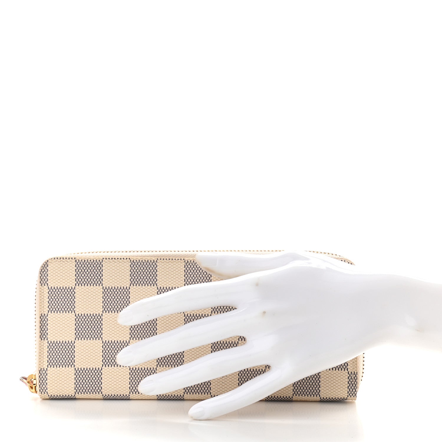 Louis Vuitton Damier Azur Clemence Wallet Rose Ballerine 2 of 9