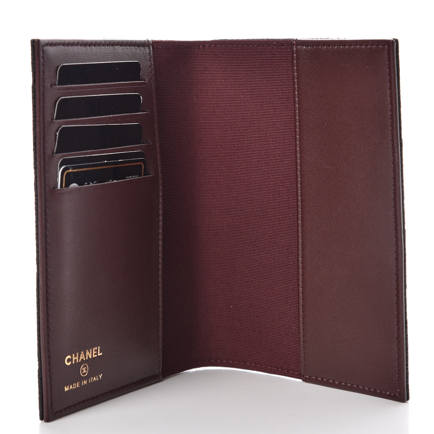 Caviar Quilted Passport Holder Black