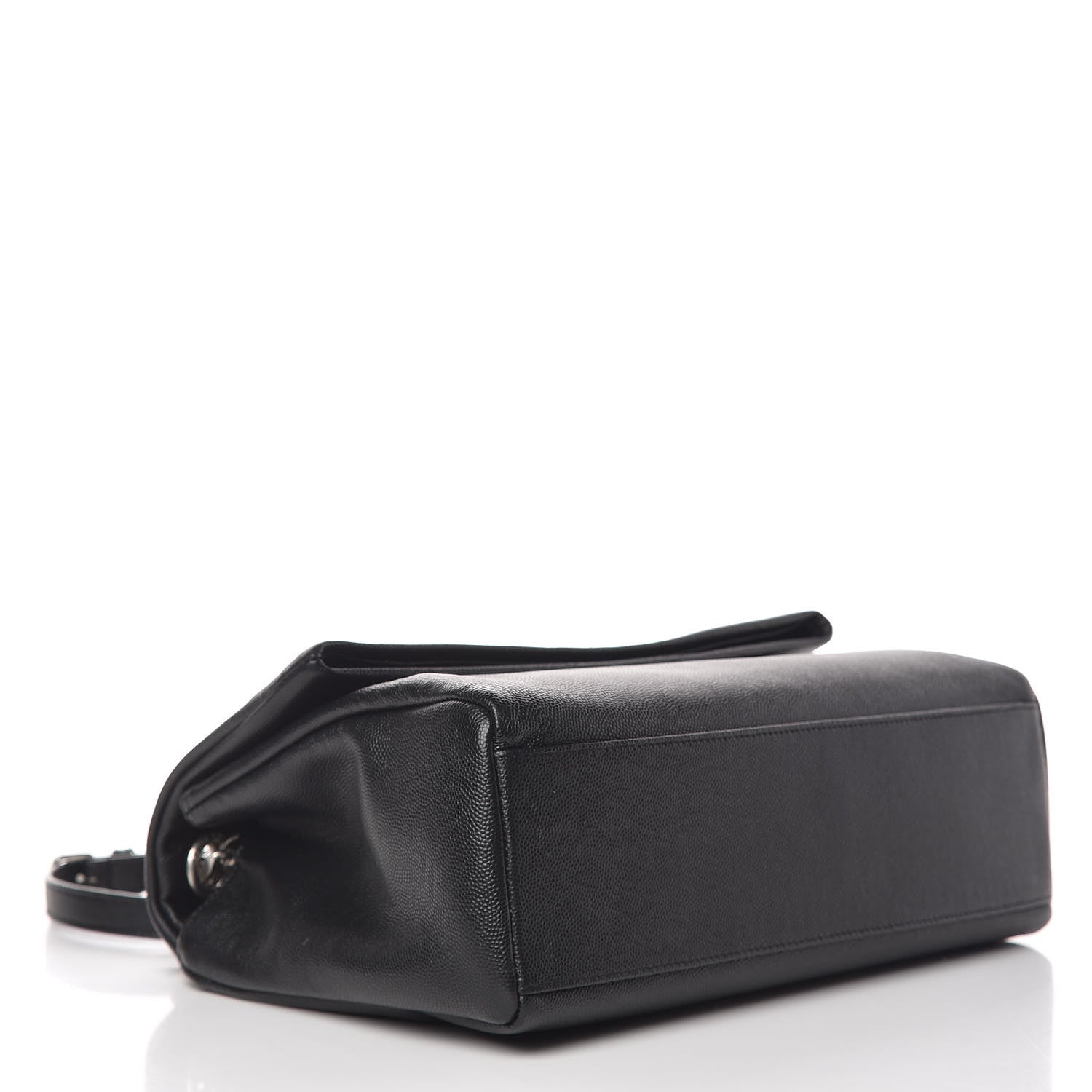 Saint Laurent Grain De Poudre Medium West Hollywood Monogram Fold-Over Black 4 of 9