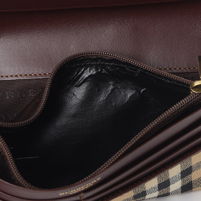 Burberry Haymarket Check Continental Wallet Brown 9 of 13