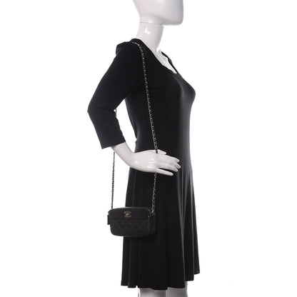 Chanel Caviar Quilted Small Vintage Mademoiselle Clutch With Chain Black 2 of 15