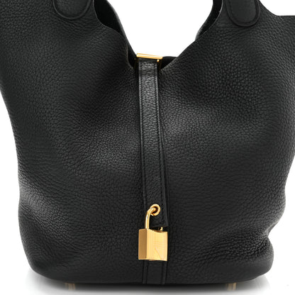 Hermes Taurillon Clemence Picotin Lock 22 MM Black 7 of 9