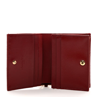 Christian Dior Patent Cannage Mini Lady Dior Wallet Cherry Red 5 of 6