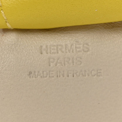 Hermes Milo Lambskin Grigri Rodeo Horse Bag Charm MM Craie Chai Lime 3 of 5