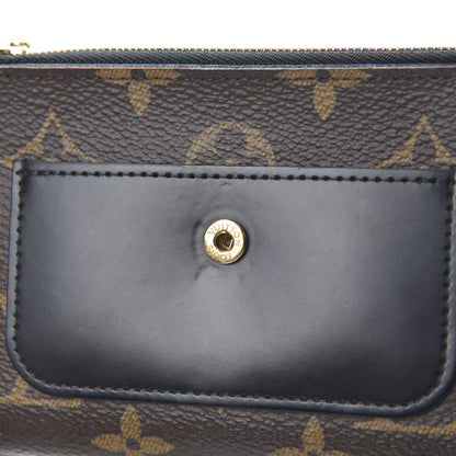 Louis Vuitton Monogram Flower Lock Compact Wallet Black 10 of 13