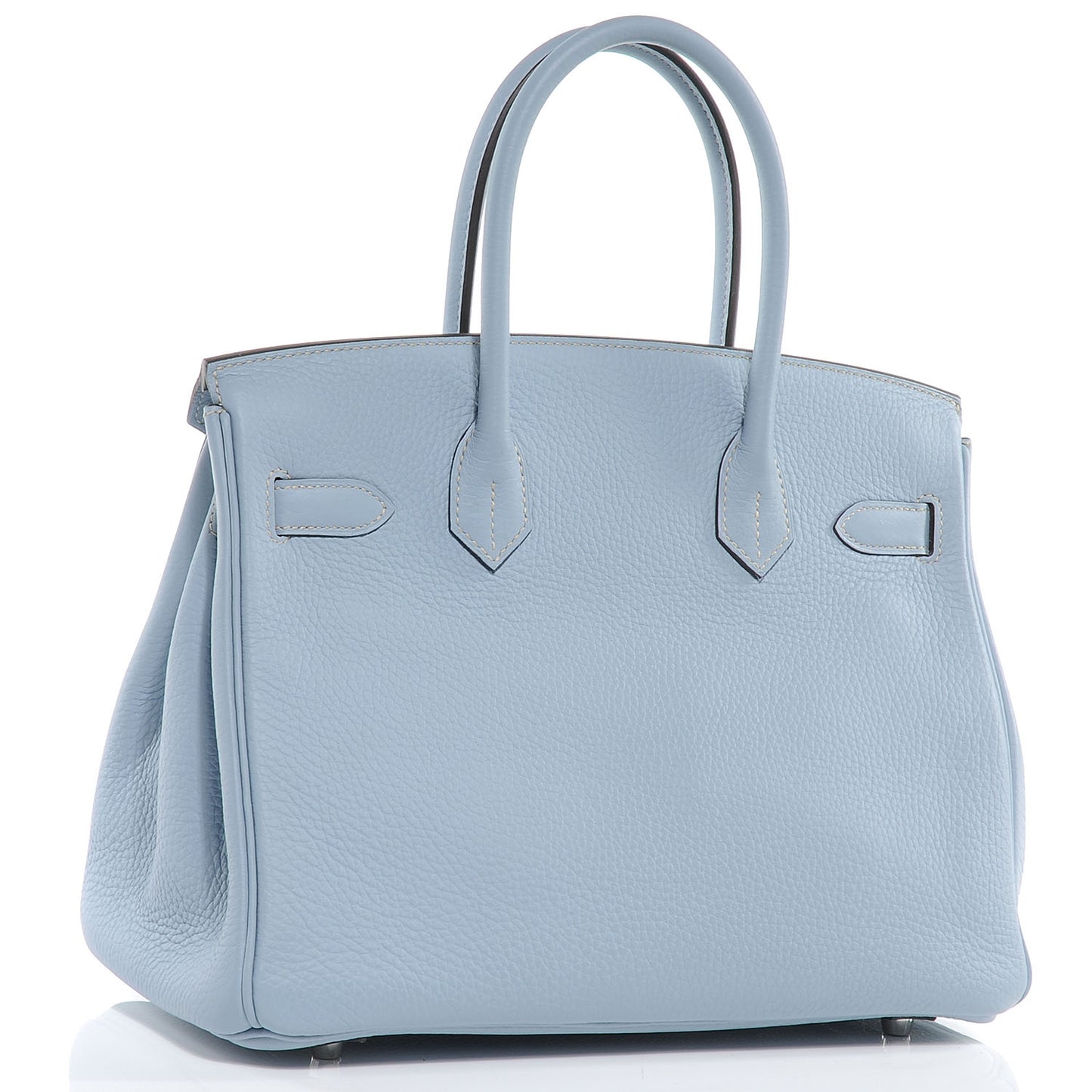 Taurillon Clemence Birkin 30 Bleu Lin