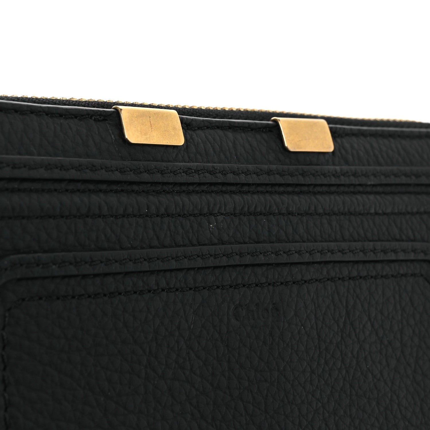 Chloe Grained Calfskin Marcie Long Zip Around Wallet Black 9 of 9