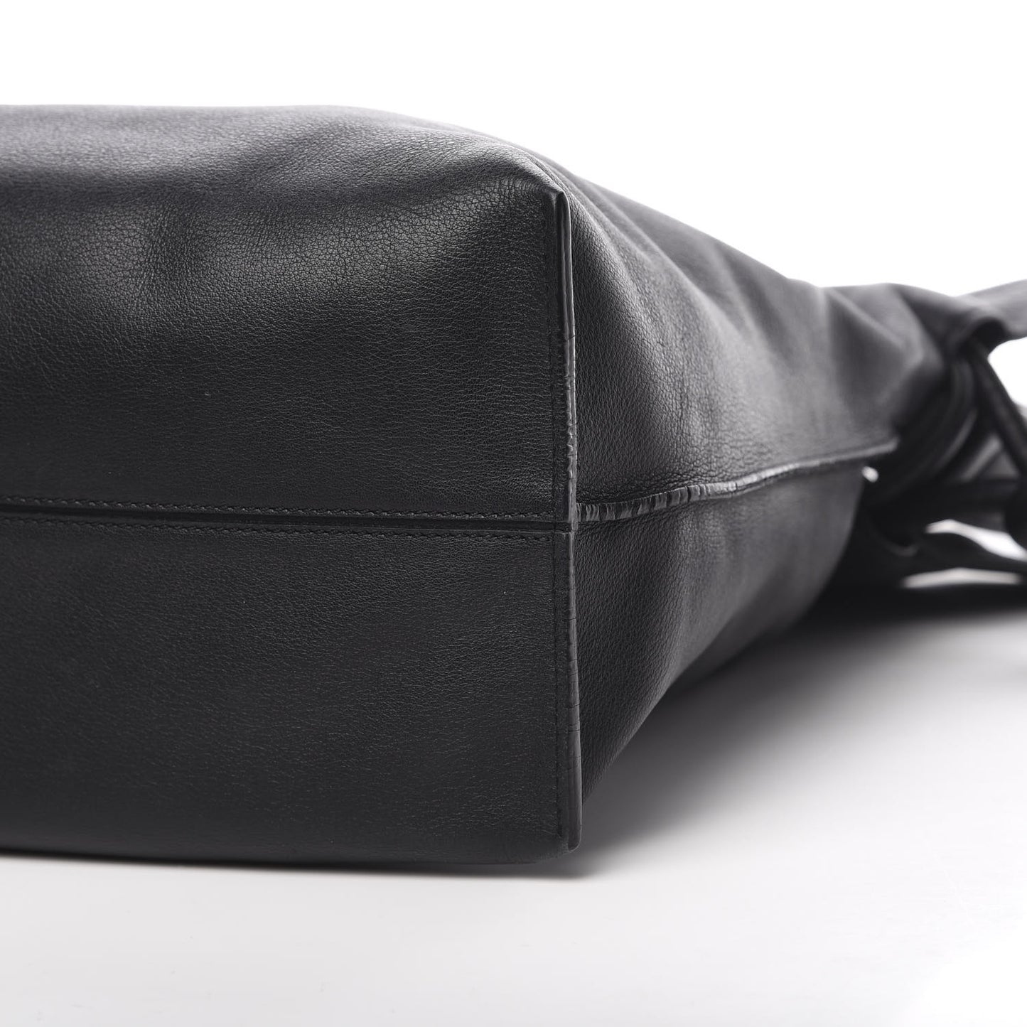 Calfskin Flamenco Knot Bag Black