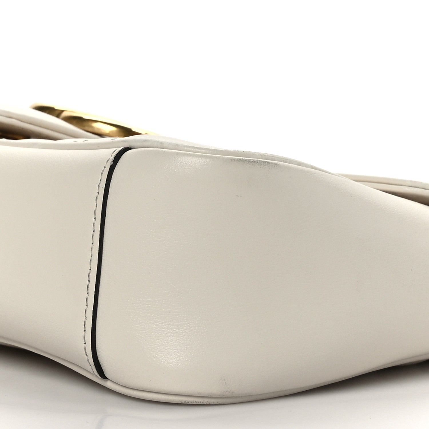 Gucci Calfskin Matelasse Small GG Marmont Shoulder Bag White 10 of 10