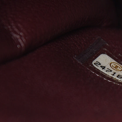 Chanel Caviar Lizard Quilted Small Coco Handle Flap Burgundy 6 of 9