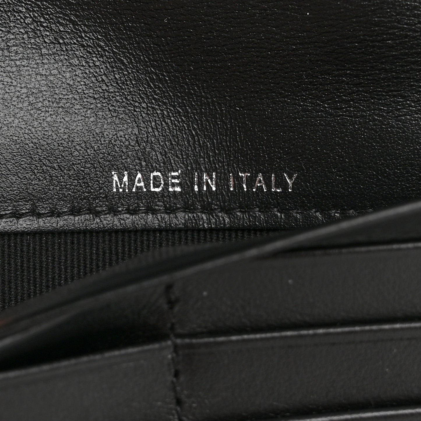 Grained Calfskin Quilted Long Zipped Wallet So Black