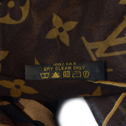 Louis Vuitton Silk Crepe Leopard Monogram Scarf 5 of 5