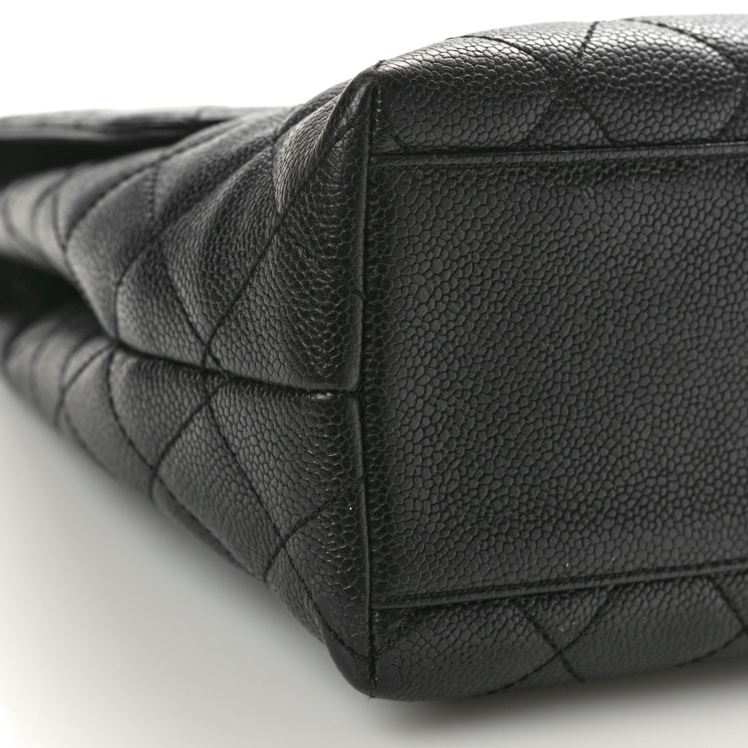 Chanel Caviar Quilted Jumbo Kelly Flap Black 9 of 11