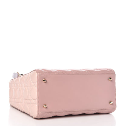 Christian Dior Lambskin Cannage Medium Tri-Color Lady Dior Rose Pale 4 of 9