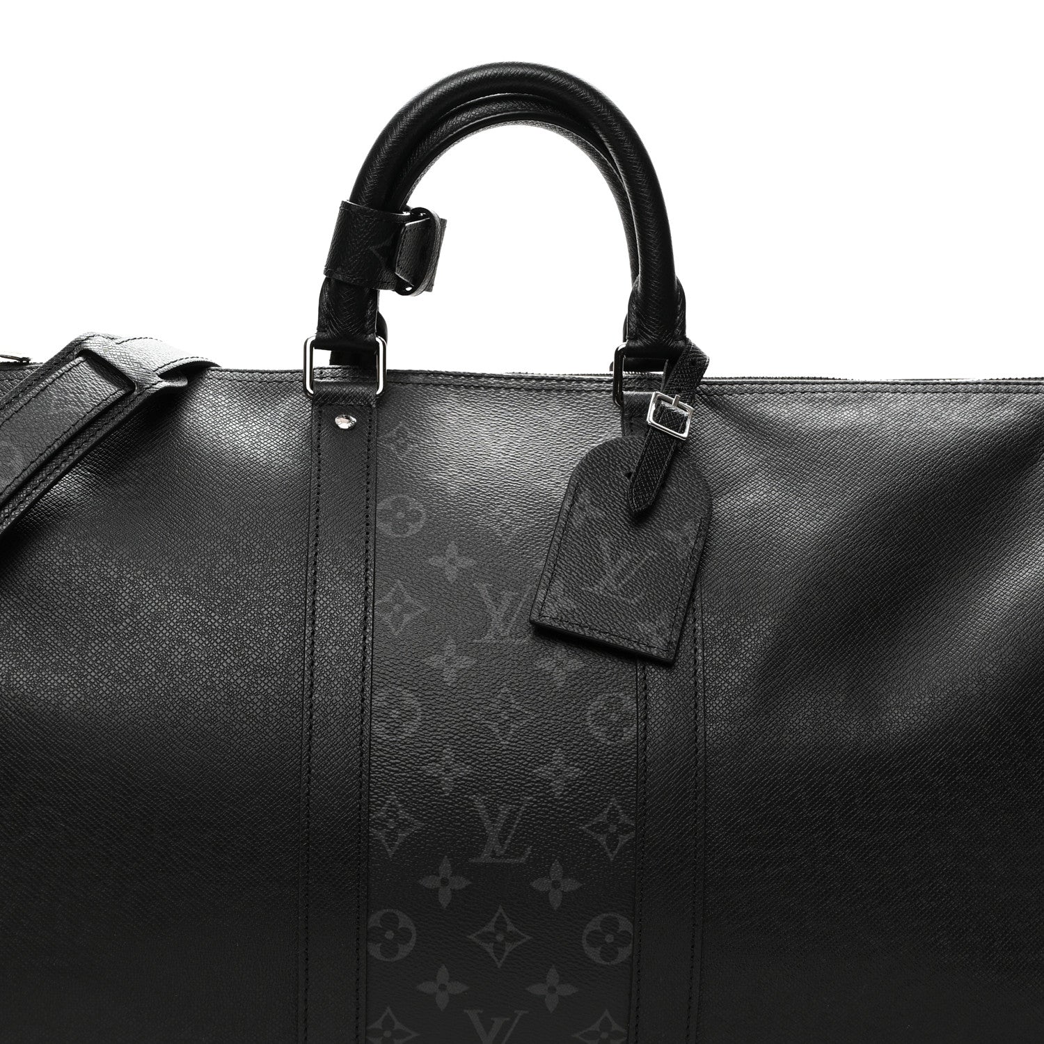 Louis Vuitton Taiga Monogram Eclipse Keepall Bandouliere 50 Black 6 of 8