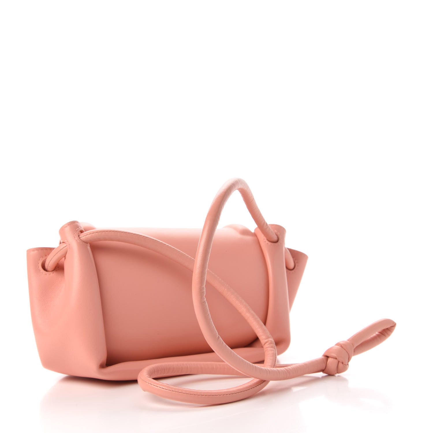 Bottega Veneta Lambskin Small Beak Triangle Flap Shoulder Bag Peachy Silver 3 of 9