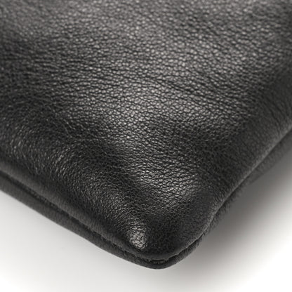 Saint Laurent Lambskin Paris Drawstring Pouch Black 8 of 9