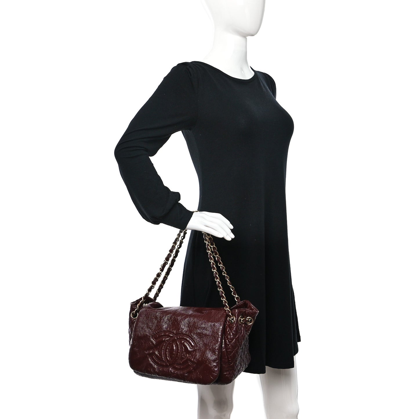 Vinyl Medium Rock and Chain Flap Bordeaux