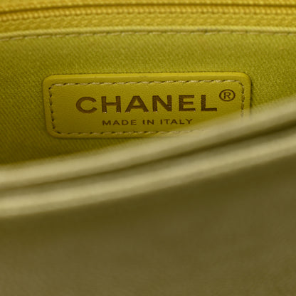 Chanel Grained Calfskin Quilted Small Cuba Top Handle Flap Khaki 6 of 10