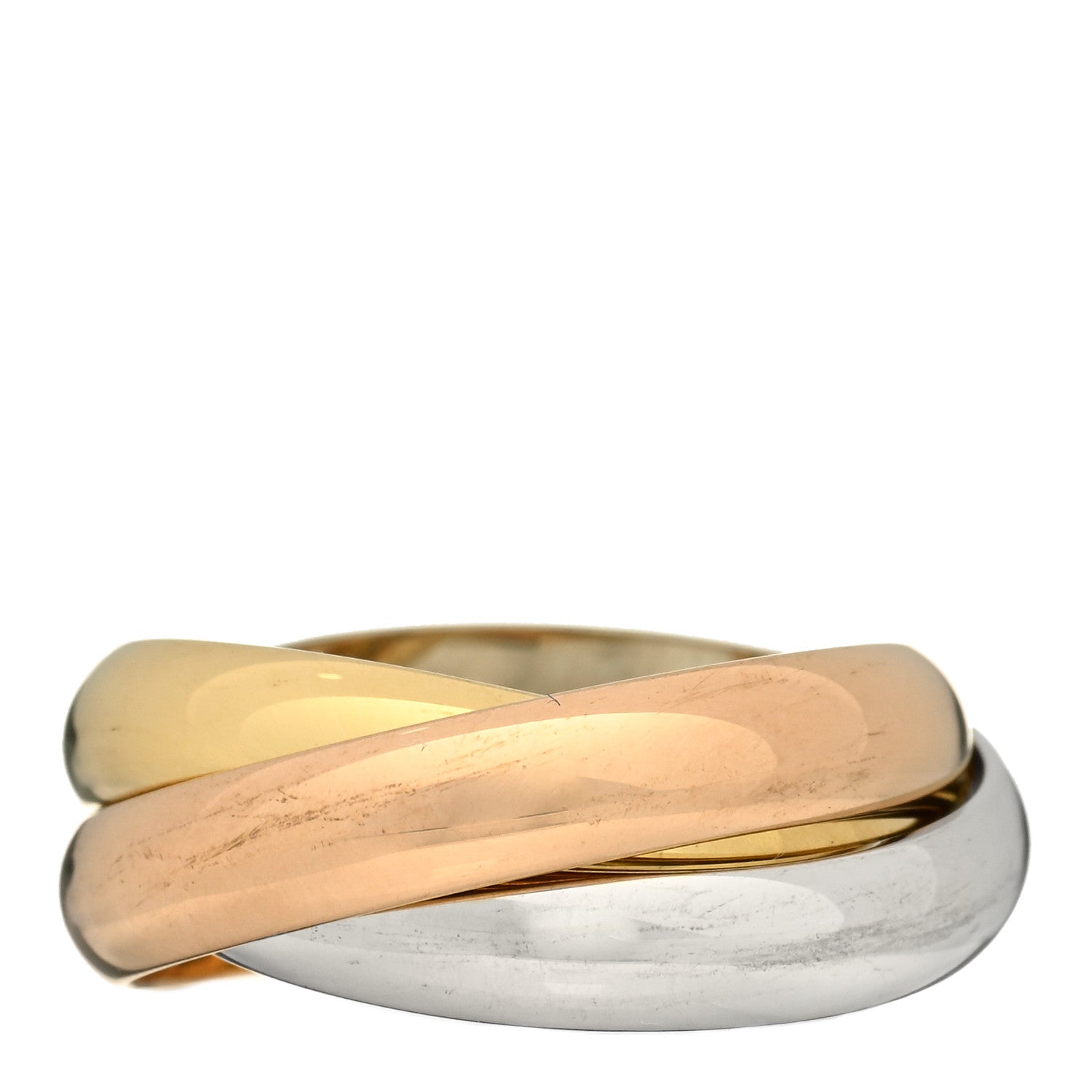 Cartier 18K Pink Yellow White Gold Classic Trinity Ring 54 6.75 3 of 4