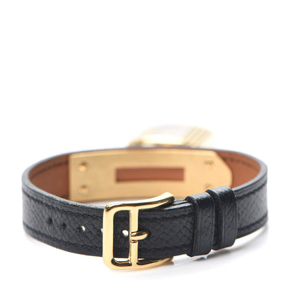 Hermes Stainless Steel Courchevel 20mm Kelly Cadena Quartz Watch Noir 2 of 6