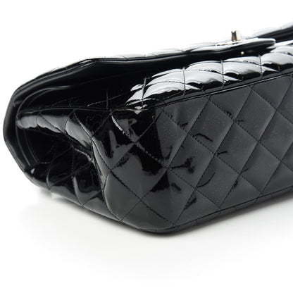 Chanel Patent Quilted Jumbo Double Flap Black 6 of 10