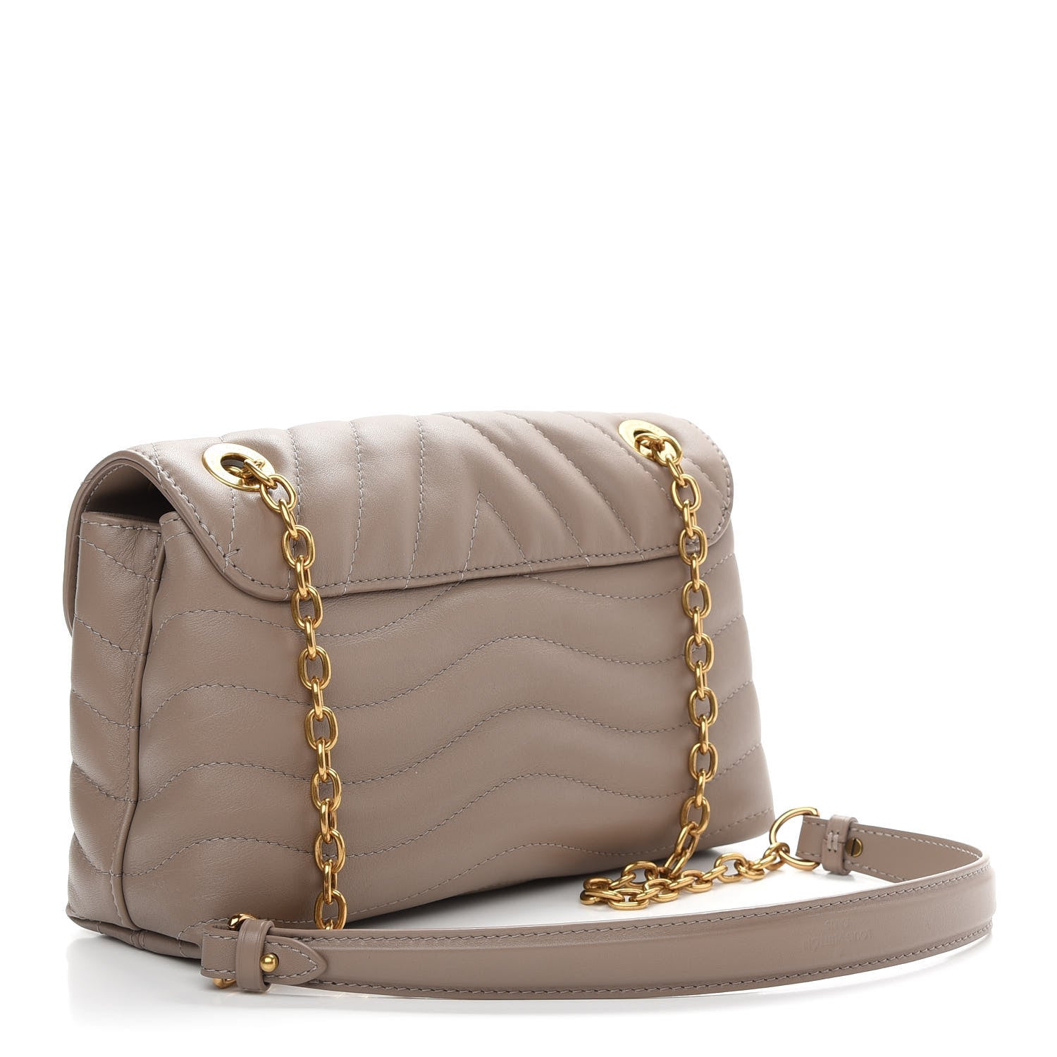 Louis Vuitton Calfskin LV New Wave Chain Bag Taupe 3 of 8