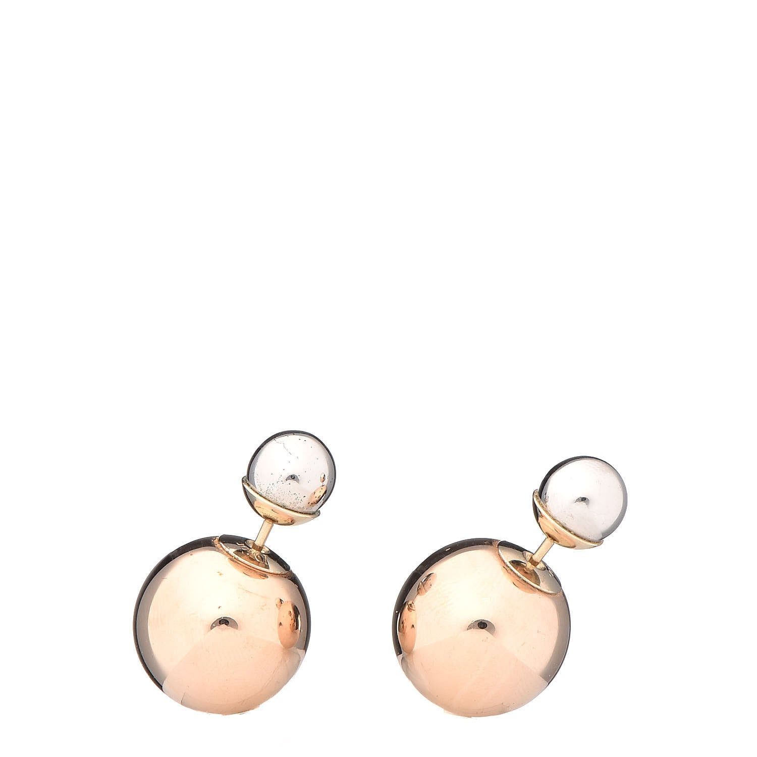 Christian Dior Mise En Dior Tribal Earrings Silver Gold 1 of 5