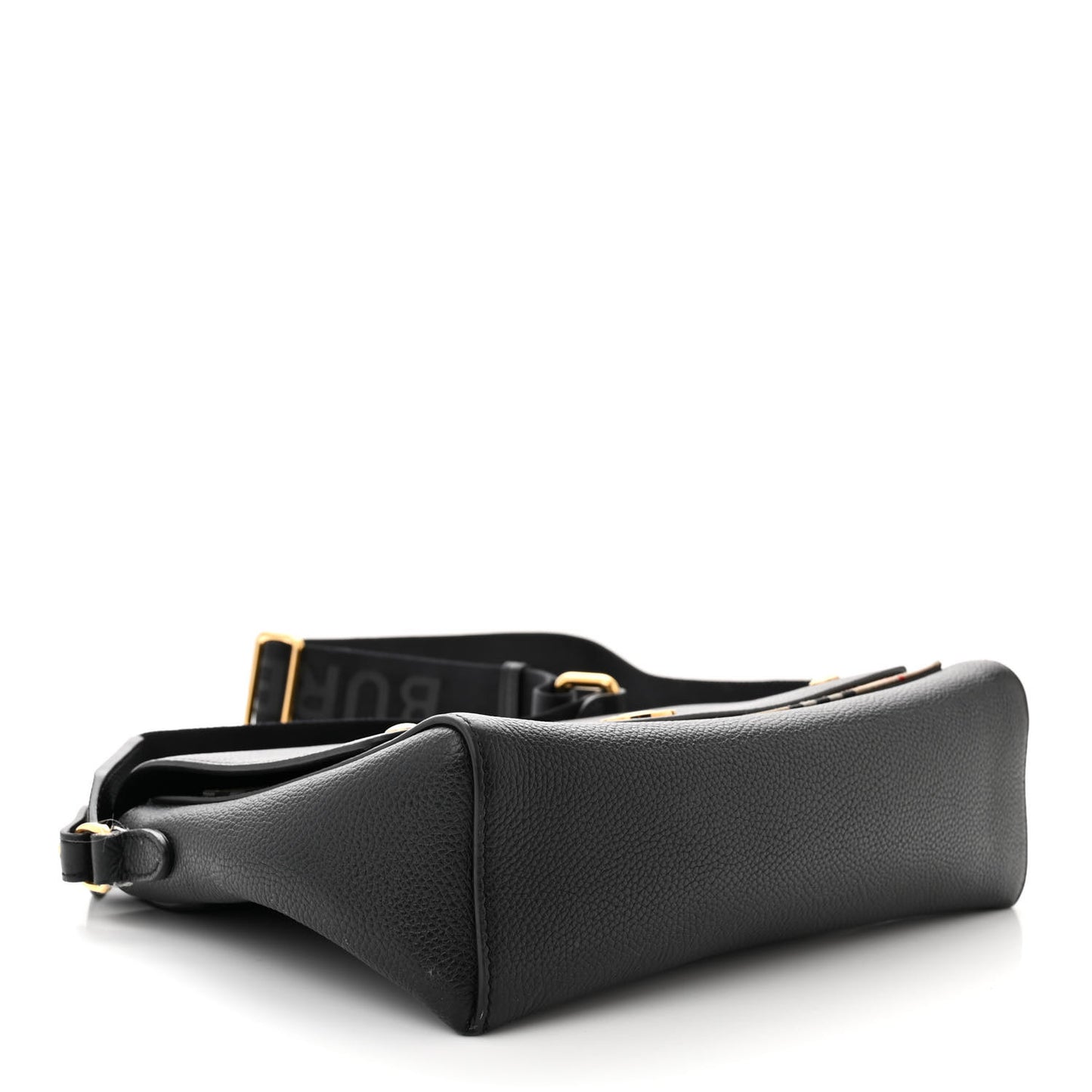 Grainy Calfskin Vintage Check Note Crossbody Bag Black