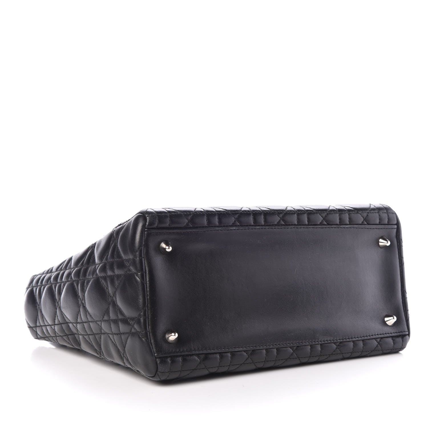 Christian Dior Lambskin Cannage Medium Lady Dior Black 4 of 8