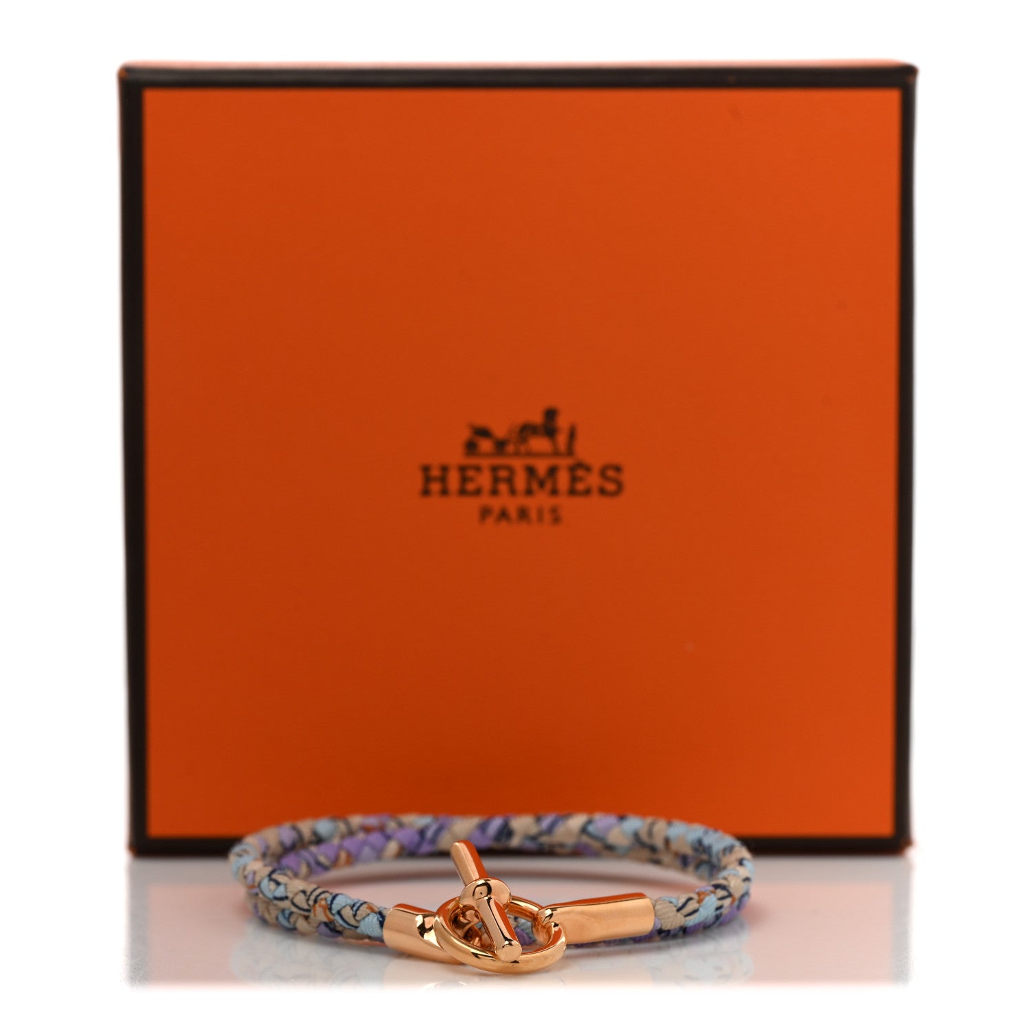 Hermes Silk Glenan Double Tour Bracelet Lilas 6 of 6
