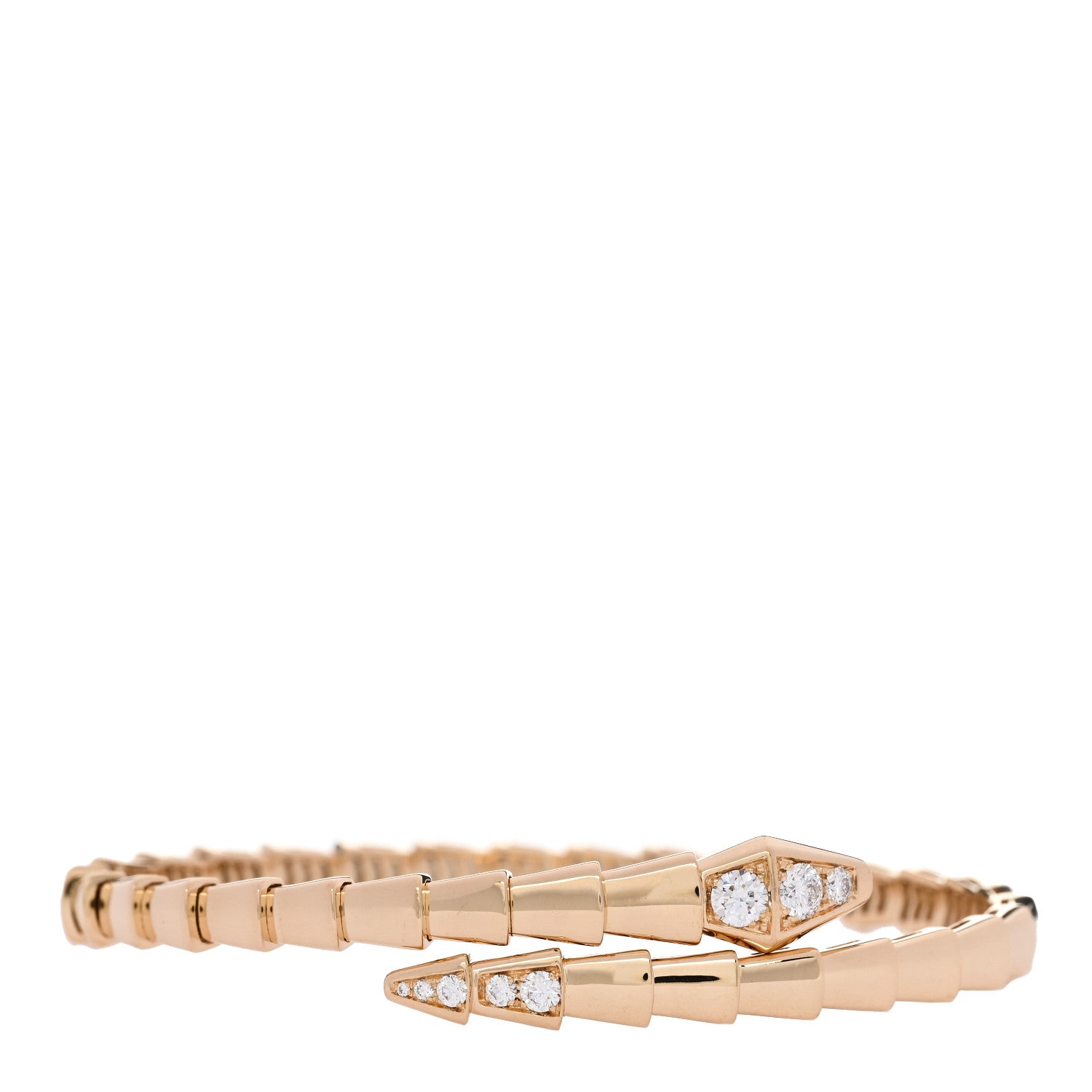 Bulgari 18K Yellow Gold Diamond Serpenti Viper Bracelet M 1 of 3