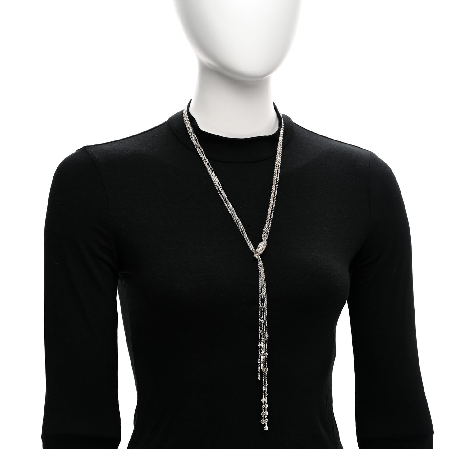 Sterling Silver Sapphire Legends Naga Dragon Lariat Necklace