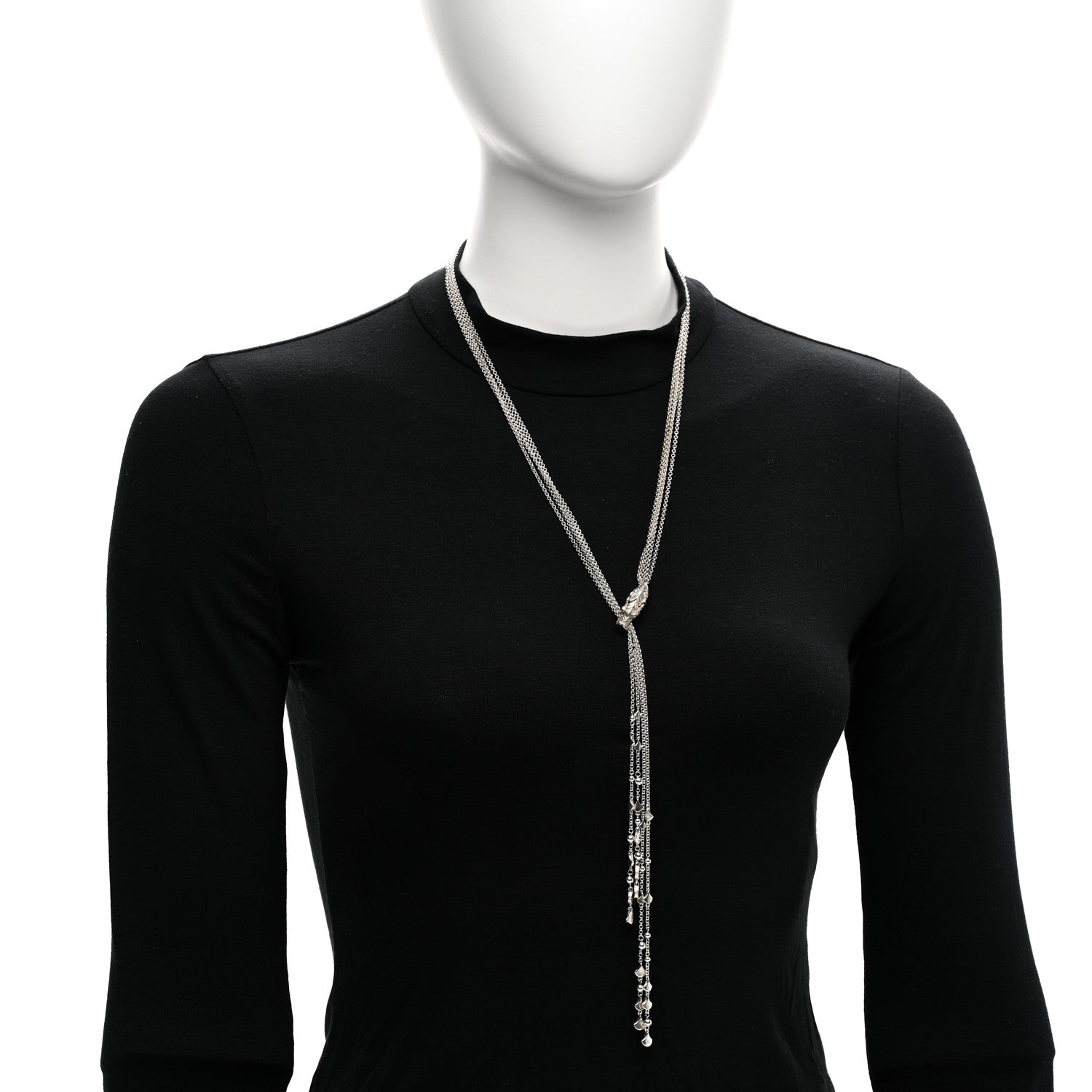 John Hardy Sterling Silver Sapphire Legends Naga Dragon Lariat Necklace 2 of 4