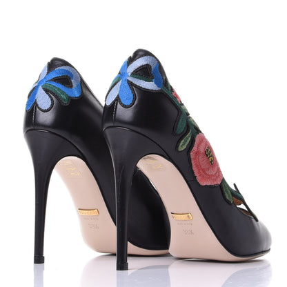 Gucci Calfskin Ophelia High Heel Pumps 38.5 Black 4 of 11