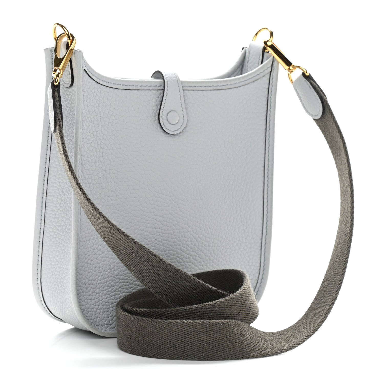 Hermes Taurillon Clemence Amazone Evelyne TPM Bleu Pale Etain 3 of 11