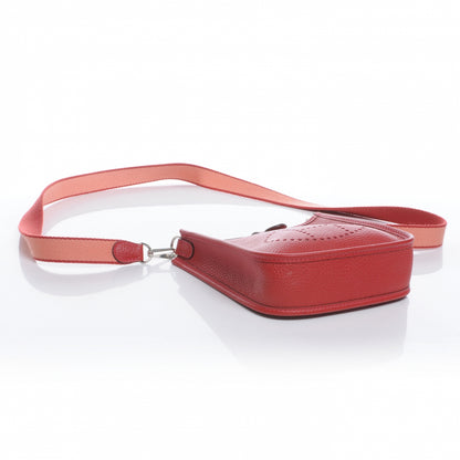 Hermes Taurillon Clemence Evelyne TPM Rouge Casaque 4 of 8