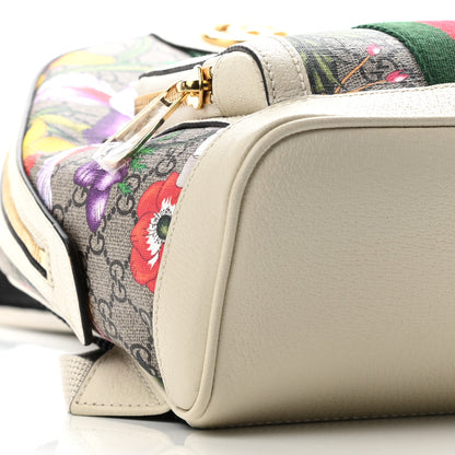 Gucci GG Supreme Monogram Flora Web Small Ophidia Day Backpack White 8 of 9