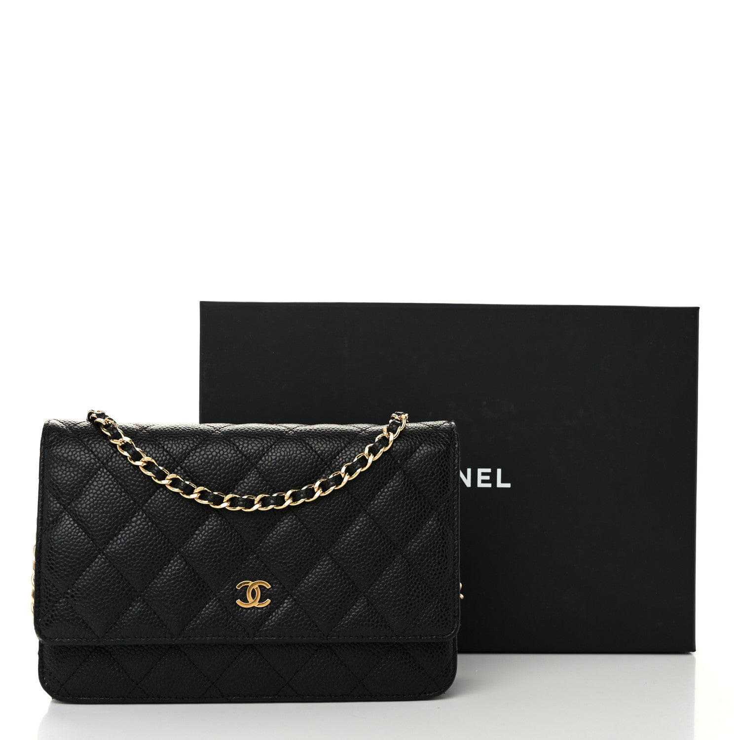 Chanel Caviar Quilted Wallet on Chain WOC Black 12 of 12