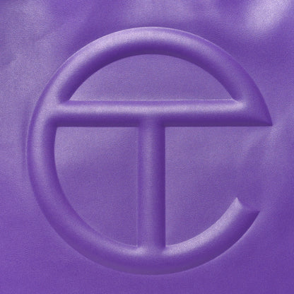 Telfar Vegan Leather Large Shopping Bag Grape 8 of 10