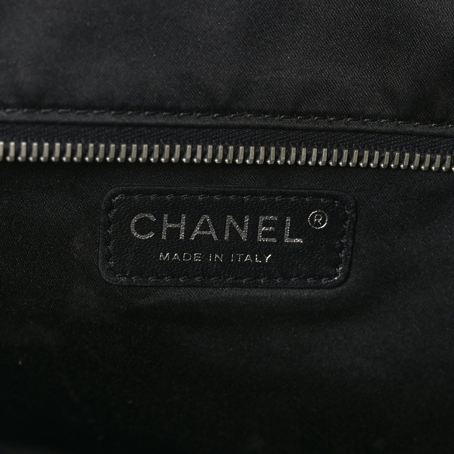 Chanel Vinyl Quilted Frozen Shopping Tote Black 6 of 10
