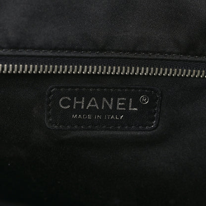 Chanel Vinyl Quilted Frozen Shopping Tote Black 6 of 10