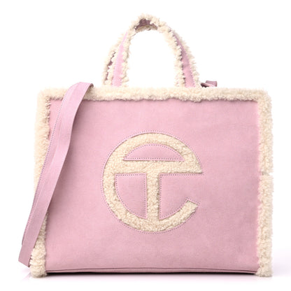 Telfar X UGG Suede Shearling Medium Shopping Bag Pink 1 of 9